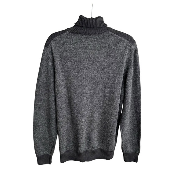 GRAN SASSO Vision Italian Wool Alpaca Gray Turtleneck Sweater Quiet Luxury L - Picture 6 of 13